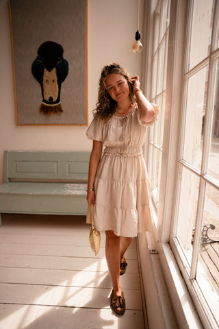 Crete dress short beige