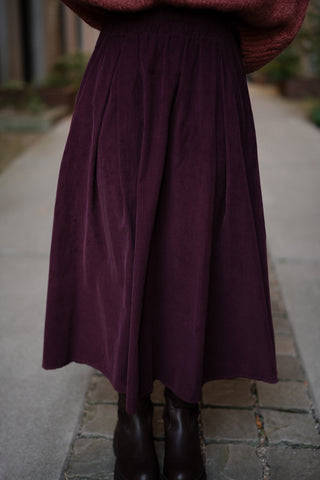 puck skirt velvet bordeaux