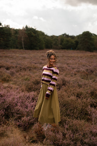 Ydence knitted sweater aurora Aubergine