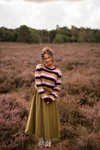 Ydence knitted sweater aurora Aubergine
