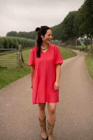 3844-1 azzurro dress fav benthe fuchsia