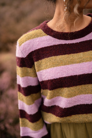 Ydence knitted sweater aurora Aubergine