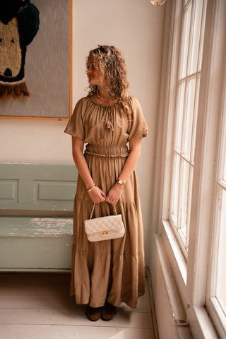 Crete dress long camel – foto 5