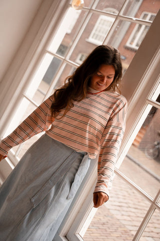 92104 azzurro long sleeve pink retro