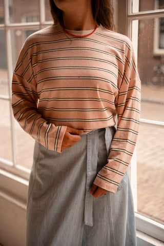 92104 azzurro long sleeve pink retro – foto 4
