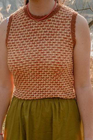 Daphne crochet top 1586 Jasmijn brown/yellow – foto 2