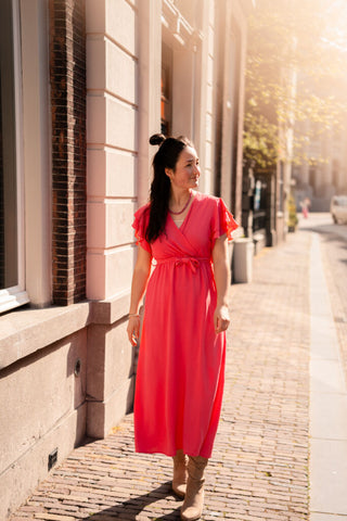 4023 dress long marloeke fuchsia – foto 2