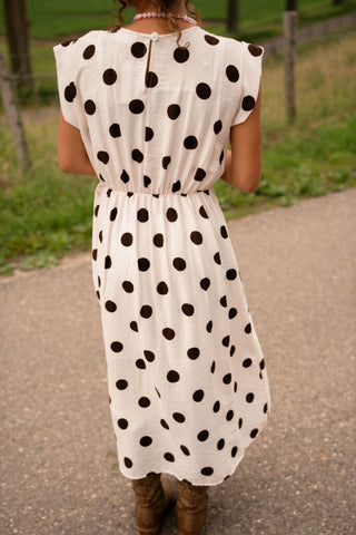 8659 dot long dress azzurro lefkas beige – foto 6