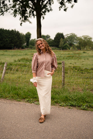 7119 creme long skirt Marie