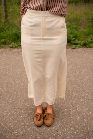 7119 creme long skirt Marie – foto 2