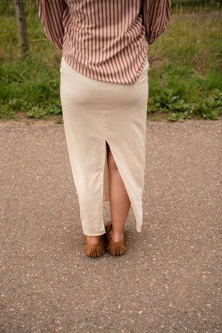 7119 creme long skirt Marie – foto 4