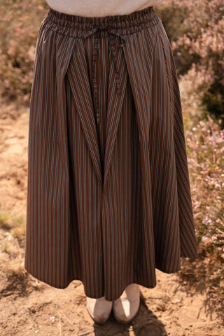Skirt brown stripe Madelinde