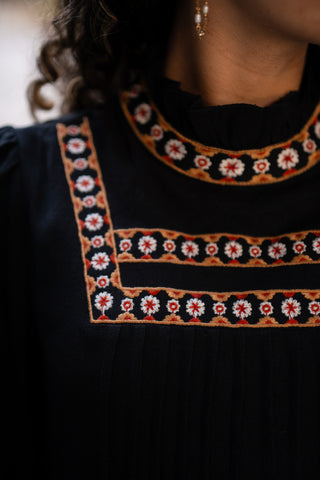 dress black boho hazel