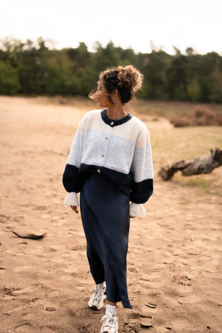 cardigan beige/bleu Noa