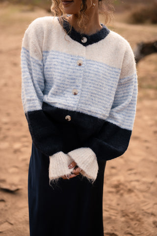 cardigan beige/bleu Noa