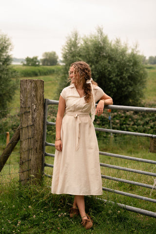 759 beige dress wrap flore – foto 4