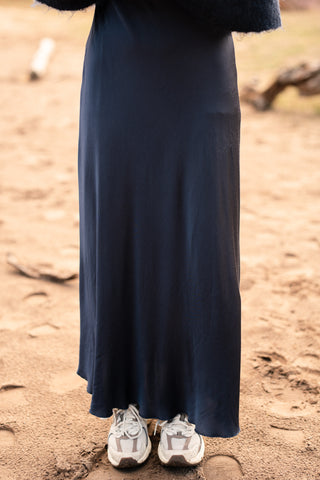 Satin skirt bobby navy