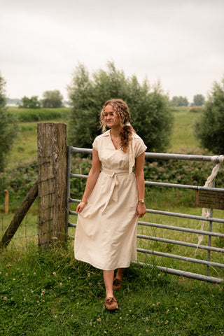 759 beige dress wrap flore – foto 3