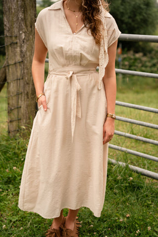 759 beige dress wrap flore