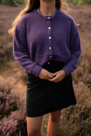 Lola perfect cardigan aubergine