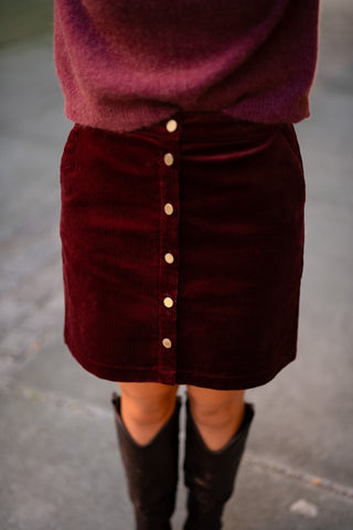 Tipper skirt velvet bordeaux