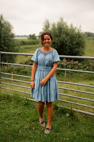 Crete dress short blue