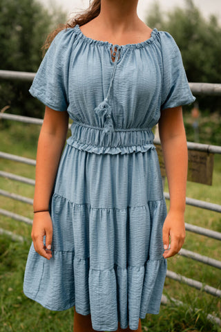 Crete dress short blue – foto 2