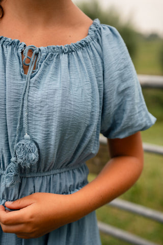 Crete dress short blue – foto 4