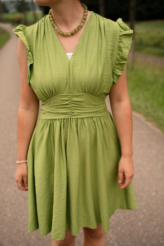 8756 azzurro fiona dress olive