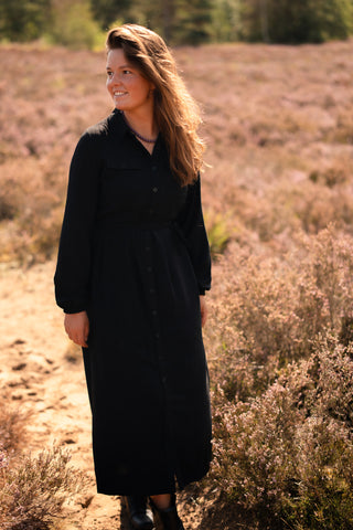 Dress long black Anna