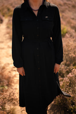 Dress long black Anna