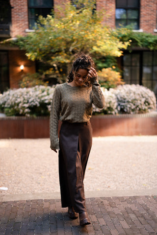 office skirt long brown