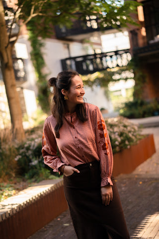 blouse drome peach