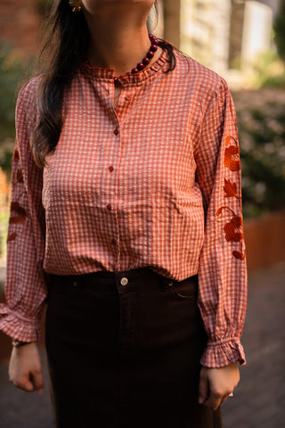 blouse drome peach