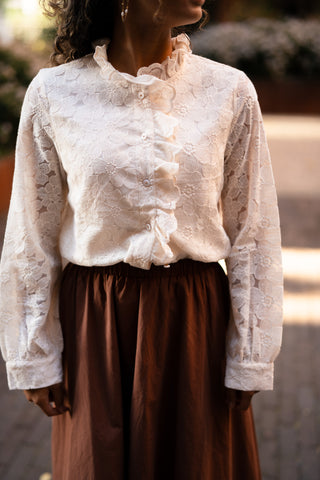 Blouse flower beige Filou