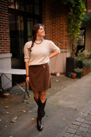 azzurro skirt brown