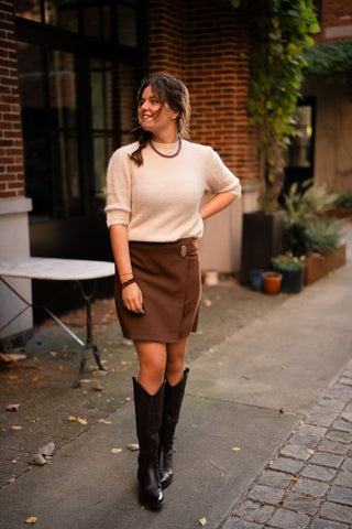 azzurro skirt brown