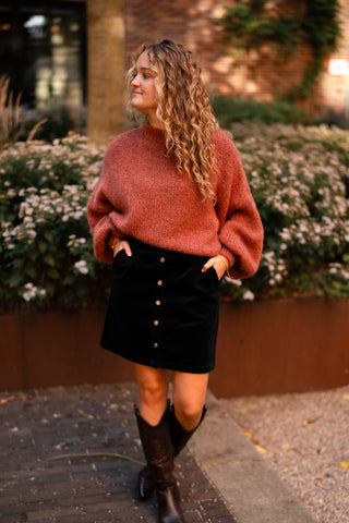 Tipper skirt velvet navy