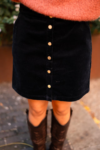 Tipper skirt velvet navy
