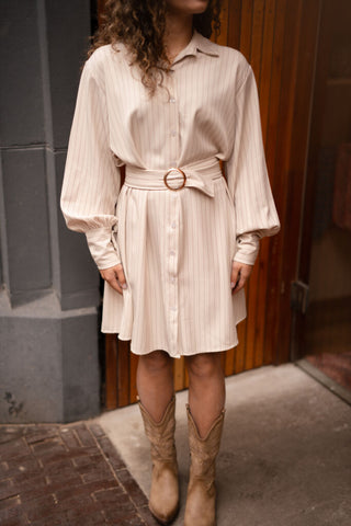 Azzurro beige dress claire 8144