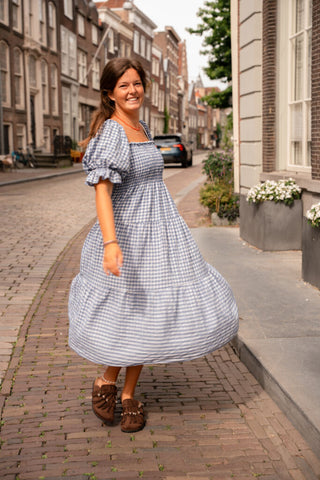 saar dress blocked blue – foto 2