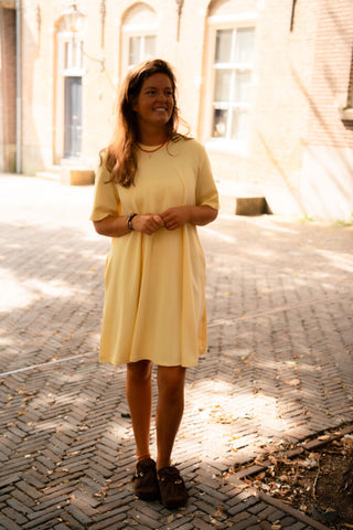 azzurro 8780 sweat dress senna yellow