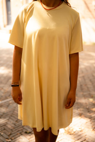 azzurro 8780 sweat dress senna yellow – foto 2