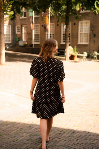azzurro dress dots 8786 zoe brown/white – foto 4