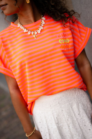 t-shirt ciao lilou orange/pink – foto 2
