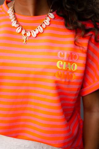t-shirt ciao lilou orange/pink – foto 3