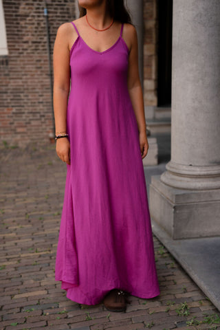 azzurro 8686 maxi beach dress manon magenta – foto 2