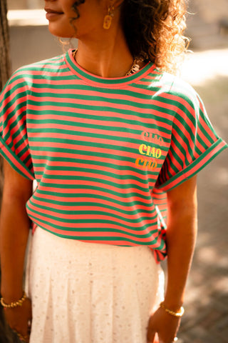 t-shirt ciao lilou green/pink – foto 2