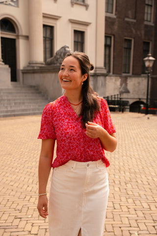 azzurro 93262 blouse jel red – foto 3