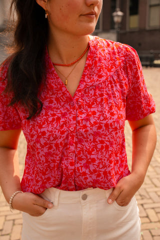 azzurro 93262 blouse jel red – foto 2